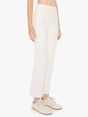 Mother The Tripper Ankle Flare Jeans in White